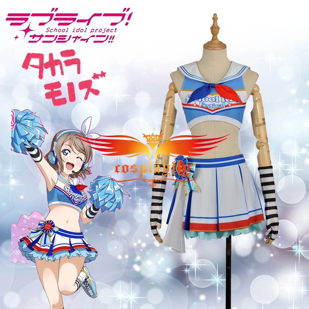 

In Stock XS-XL LoveLive!SunShine!! Aqours Watanabe You Cheering Squad Cheer team Cheerleaders Awakening Cosplay Costume Socks