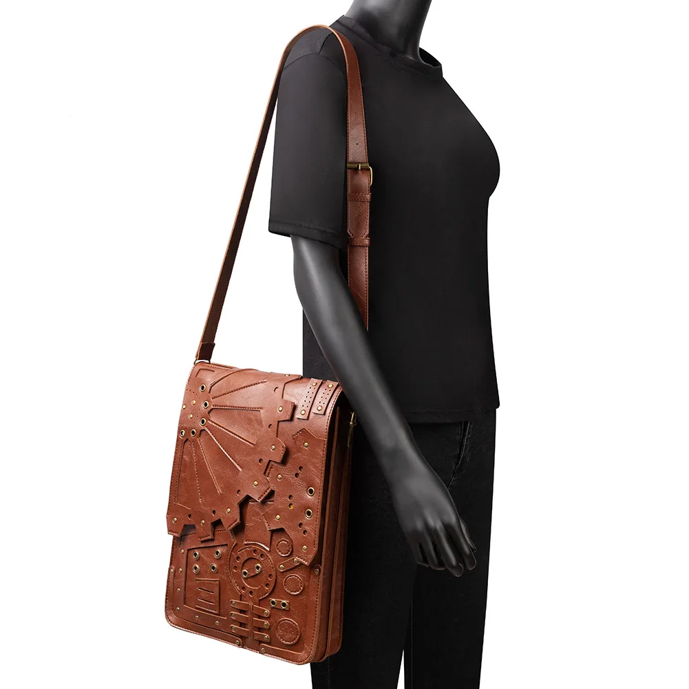 Norbinus винтажная сумка на плечо женский рюкзак стимпанк рюкзаки для школы подростков девочек заклепки повседневный рюкзак для путешествий