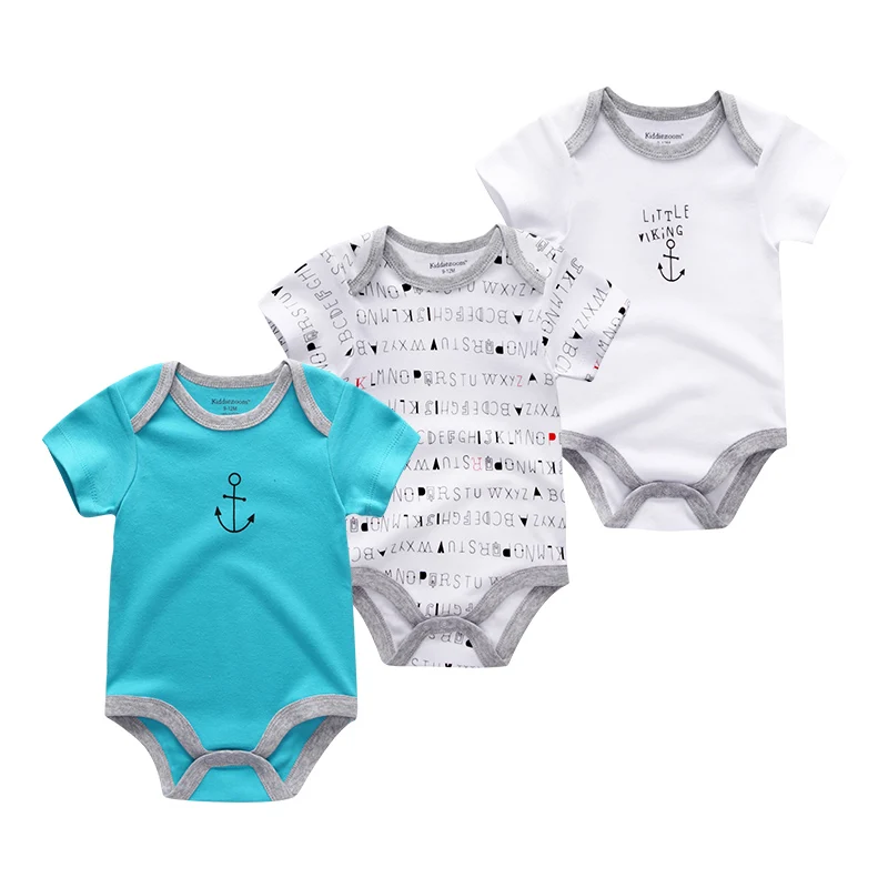 Для маленьких мальчиков одежда 3 шт./компл. мультфильм ropa bebe модная одежда для девочек костюм-боди для Одежда для новорожденных детей короткий рукав детский костюм пижамы - Цвет: BDS3045