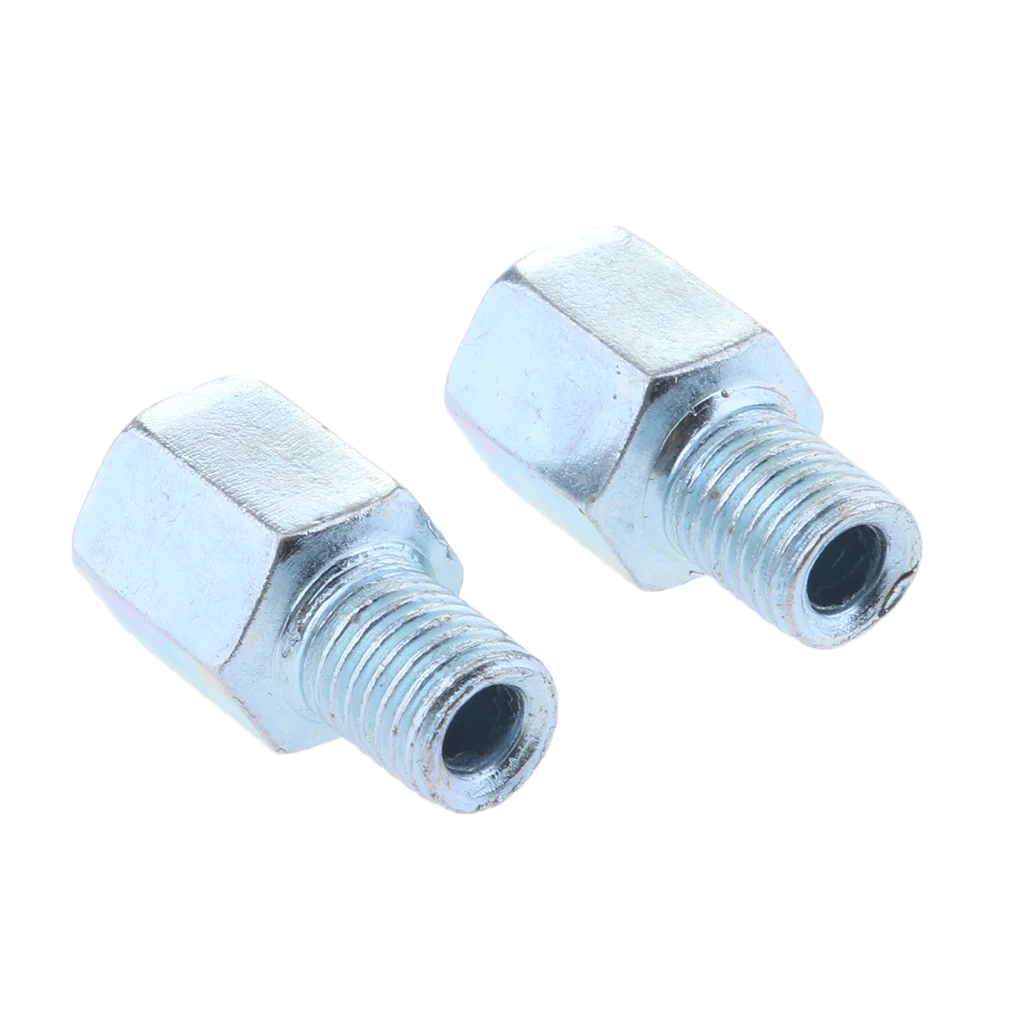 2Pcs Motorcycle Rearview Mirror Screw 10mm To 10mm Thread Adapter Conversion Bolts Motorbike Mirror Screw Bolt Auto Accessory