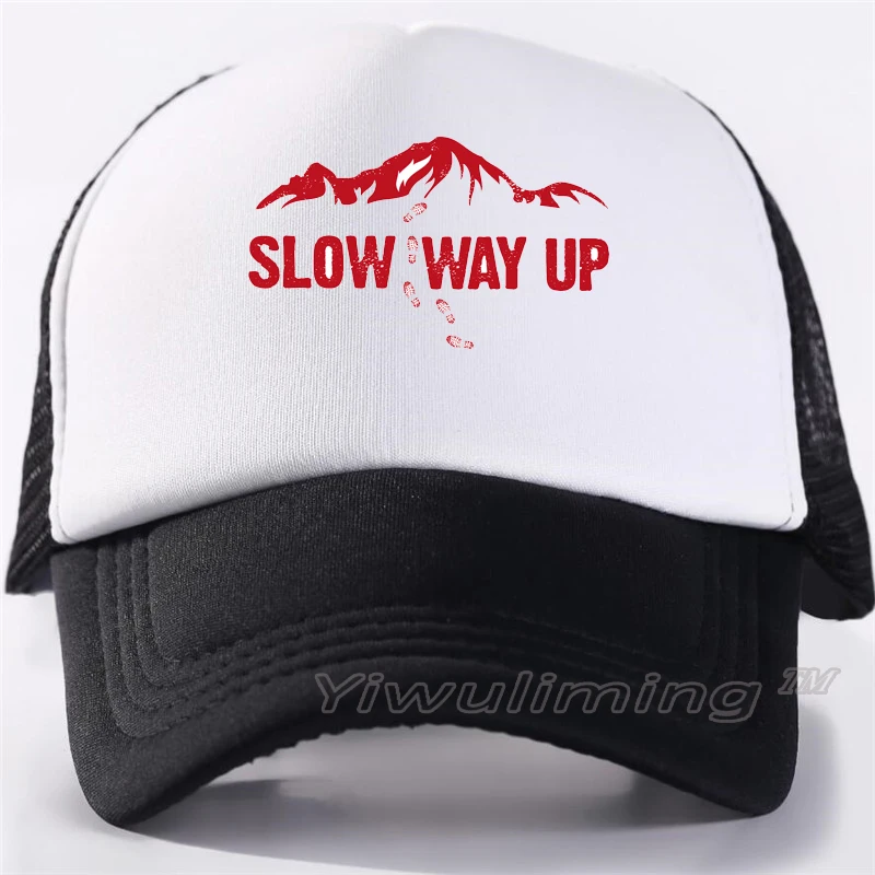

New Summer Trucker Caps mountain Cool Summer Black Adult Cool Baseball Mesh Net Trucker Caps Hat for Men Adjustable