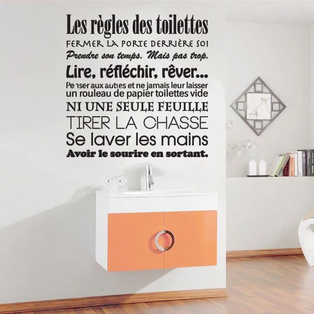 French Toilet Wall Stickers, Bathroom Sticker Decoration