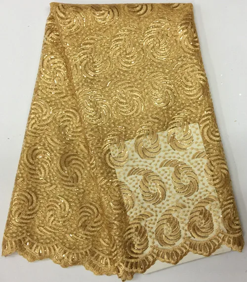 

High Quality African net Lace Fabric With sequins | Latest nigerian lace fabrics Material For Wedding
