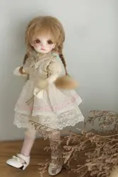 Высокое качество 1/3 1/4 1/6 розовый/Золотой Цвет два ponytails волос SD BJD куклы парики