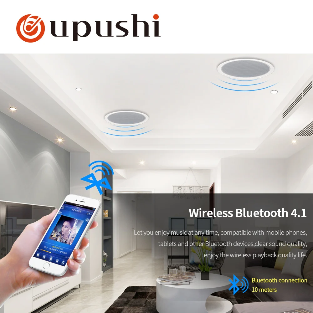 Oupushi Best Seller Bluetooth Ceiling Speaker For Home Theater Background Music With Good Quality