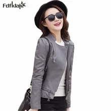 Новинка года осень уличной моды Для женщин короткие мыть Босоножки из искусственной PU кожи на молнии новые женские Базовые куртки для женщин пальто хорошее качество