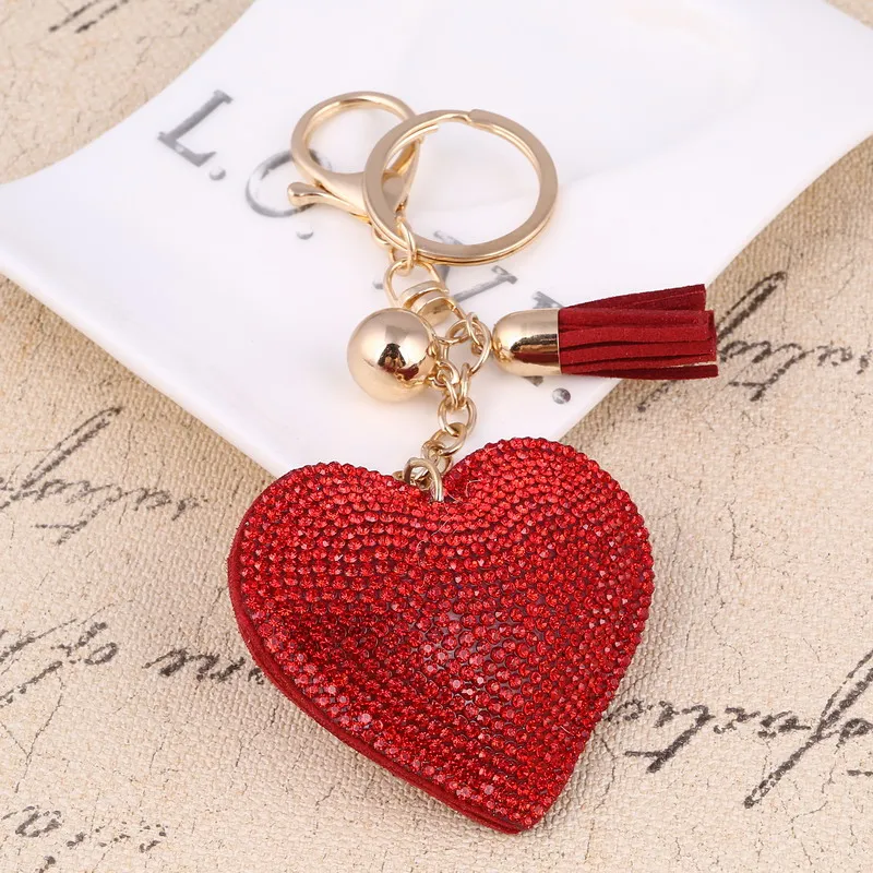 ZOSH-Heart-Keychain-Leather-Tassel-Gold-Key-Holder-Metal-Crystal-Key-Chain-Keyring-Charm-Bag-Auto (3)