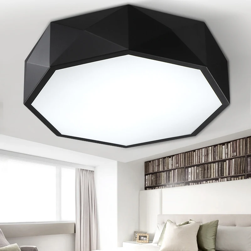 Modern Geometry White Black Acrylic Led Ceiling Lamp Drum Flush Modern Geometry White Black Acrylic Led Ceiling Lamp Drum Flush Mount Minimalist Fixture Light For Bedroom Dinning Room Cl141 In Lights From