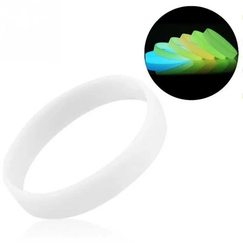 Разноцветный светящийся эластичный резиновый силиконовый браслет с шармом для