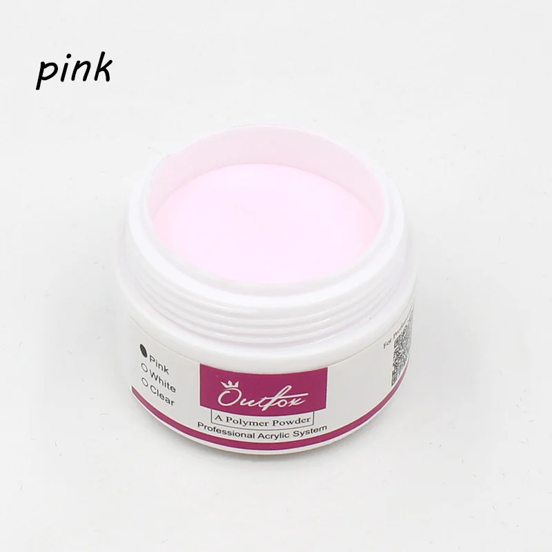 1 pc DIY professional nail systems polymer clear pink white color nail acrylic powder for Nail Tips Manicure Builder 5