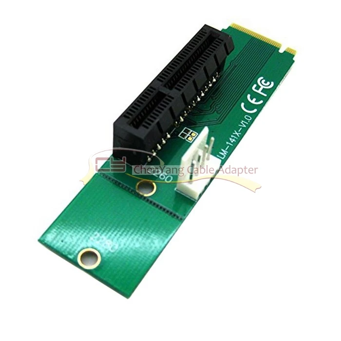 Chenyang NGFF M.2 M ключ мужской PCI Express PCI-E 4X Женский адаптер конвертер карты с Мощность кабель