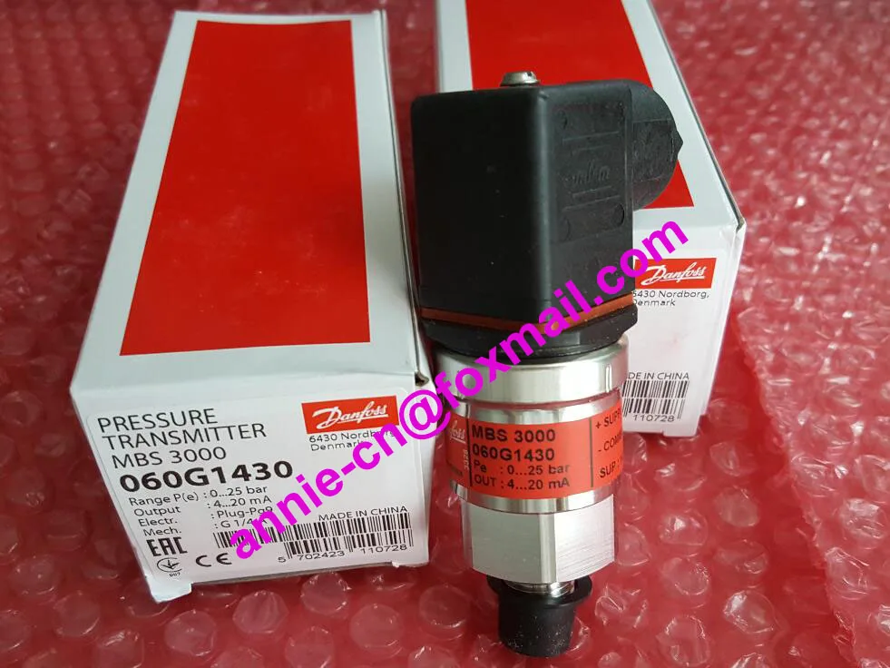 MBS3000 060G1430     New and original   Pressure transmitter    Pressure sensor   0-25 bar, 4-20mA, G1/4A