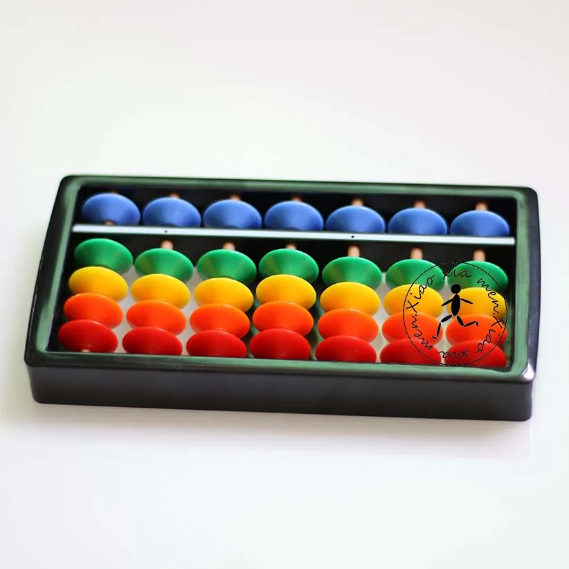 7 колонн милый маленький пластиковый Абакус с красочными бусинами китайский соробан инструмент в математике образование XMF022