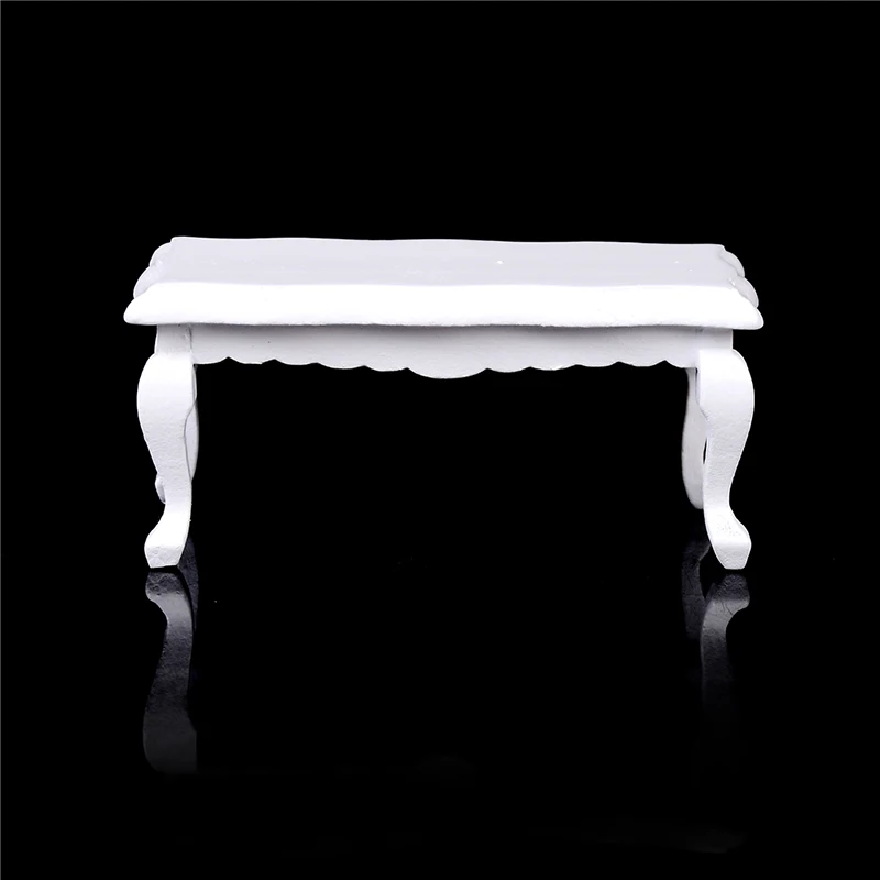 2018 Hot 1/12 Dollhouse Miniature Furniture White Wave-Edged Wooden Coffe/End Table Model House Furniture Toys for Kids Children 2018 Hot 1/12 Dollhouse Miniature Furniture White Wave-Edged Wooden Coffe/End Table Model House Furniture Toys for Kids Children