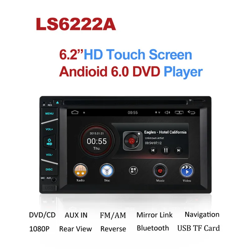

HD 1024*600 Quad Core Android 6.0 Car DVD Player Universal Double 2din 2 din GPS Navigation Radio Stereo Autoradio Multimedia