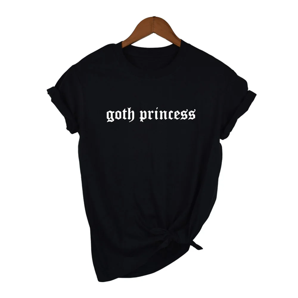 Летняя мода Tumblr Goth Princess Graphic Grunge футболки Топы женские короткий рукав круглый вырез рубашка Harajuku Ullzang одежда - Цвет: 38Q2-FSTBK-