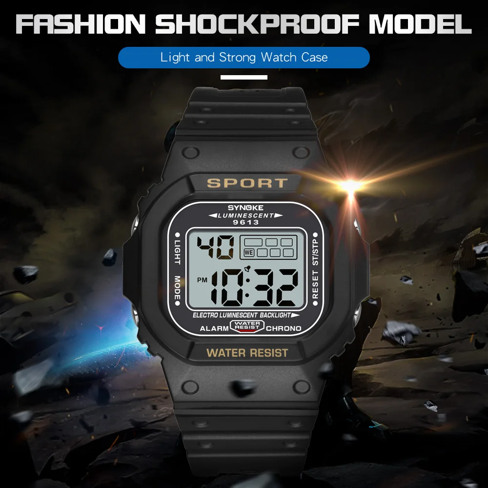 SYNOKE, брендовые цифровые часы, мужские часы, Relojes De Mano Para Hombre, крутые, военные, Reloj Man Saat Erkek, мужские часы