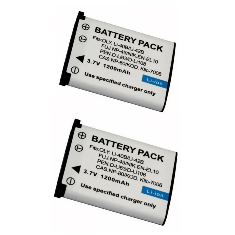 4 шт. 1200 мАч LI40B LI 40B 42B LI42B FNP 45 NP45 CNP 80 ENEL10 EN EL10 батарея для OLYMPUS U700 U710 FE230 FE340 FE290 FE36|en-el10