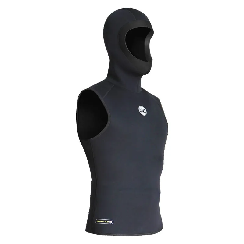Slinx 3mm Neoprene Wetsuit Men Sleeveless Hooded rashguard Scuba Diving
