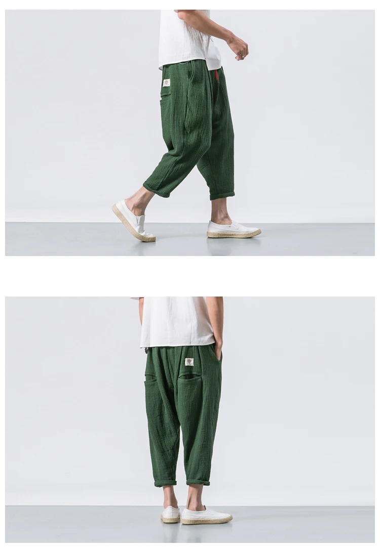 MRDONOO/Новинка года; весенние хлопковые льняные укороченные штаны; штаны-шаровары в китайском стиле; традиционные льняные брюки с вышивкой; B375-K63