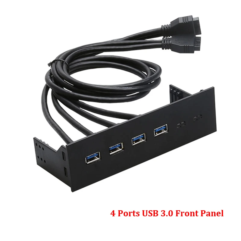 En-Labs PC 5,25 USB 3,0 USB 2,0 разветвитель на передней панели, 2-портовый USB 3-20 pin, 2-портовый USB 2-9 pin адаптер-черный пластик - Цвет: 4 Port USB 3.0