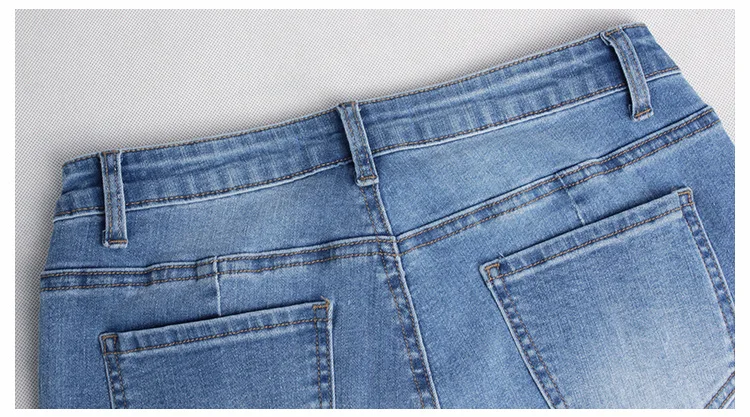 LOGAMI тонкий карандаш джинсовые Для женщин s джинсы с жемчугом 2018 весенние обтягивающие джинсы для Для женщин брюки
