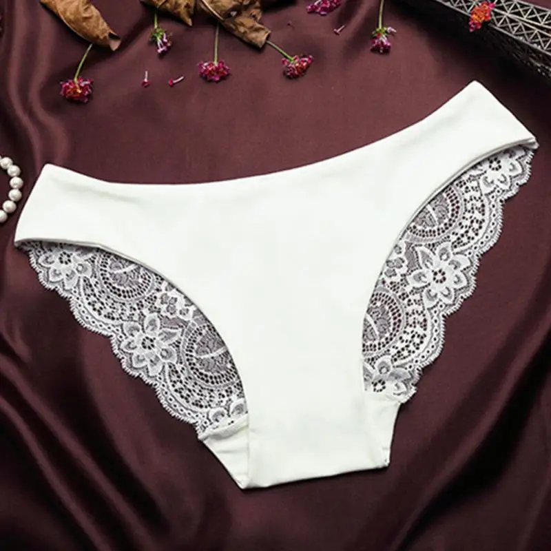 Women’s Sexy Lace Panties Seamless Cotton Breathable Panty Briefs Plus Size Girl Brand Underwear