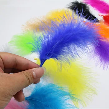 

100 PCS 4-7 Inches 10-16CM Turkey Marabou Feathers Fluffy Wedding Dress DIY Jewelry Decoration decorative Accessories Feathers