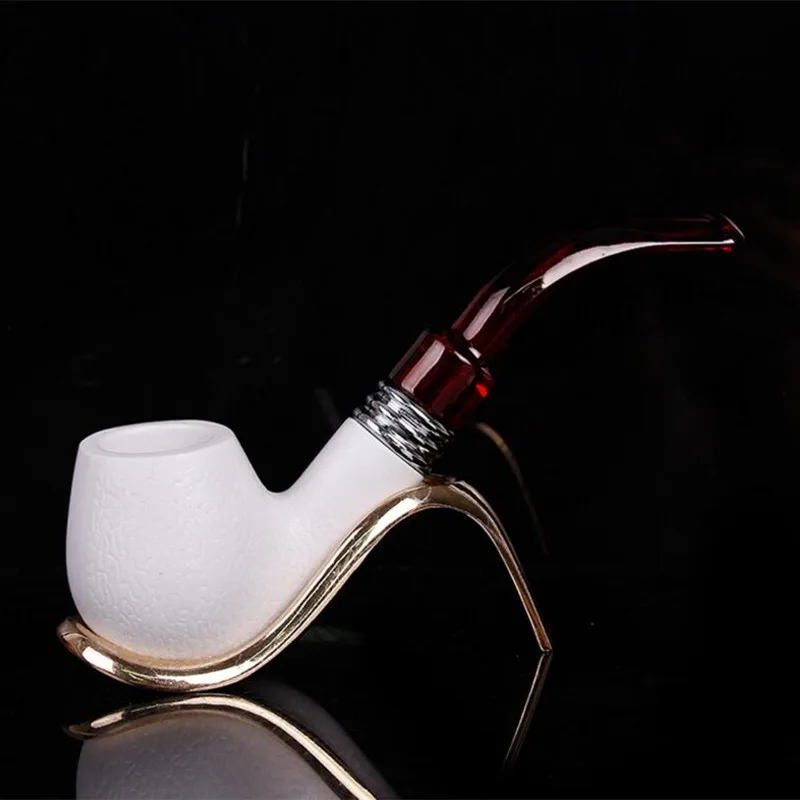 Smoking Resin Tobacco Pipe Copy Meerschaum Cigar Imitation Sepiolite Pipes for Friend