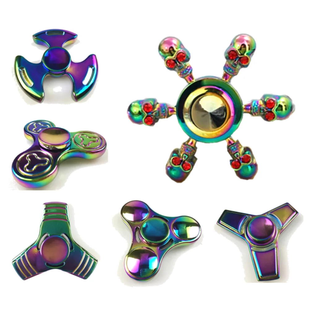 Радуга EDC руки Spinner Tri Непоседа фокус стол Игрушечные лошадки писака чулок