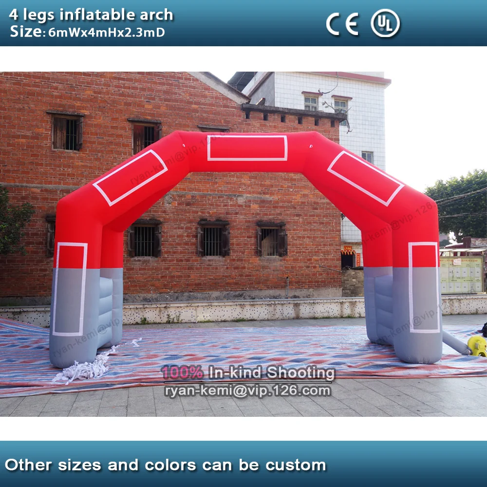6mWx4mH 20ft 4 legs inflatable start finish arch inflatable racing