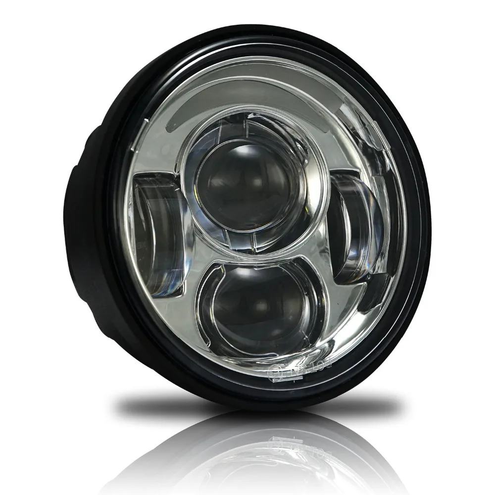 Chrome LED Motorcycle Daymaker HeadLights headlamp For Harley Fat Bob FXDF 2008-2016