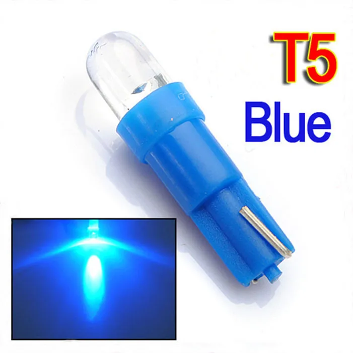 

Hot Selling T5 Car Auto Gauge 5050 1SMD LED Indicator Speedo Dashboard Side Light Bulb 12V lue Red White 4pcs