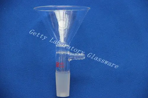 

100ml Glass Powder Filter Funnel, 90mm dia, 24/40 joint,with 3# Coarse Filter and 10mm Hose Connection