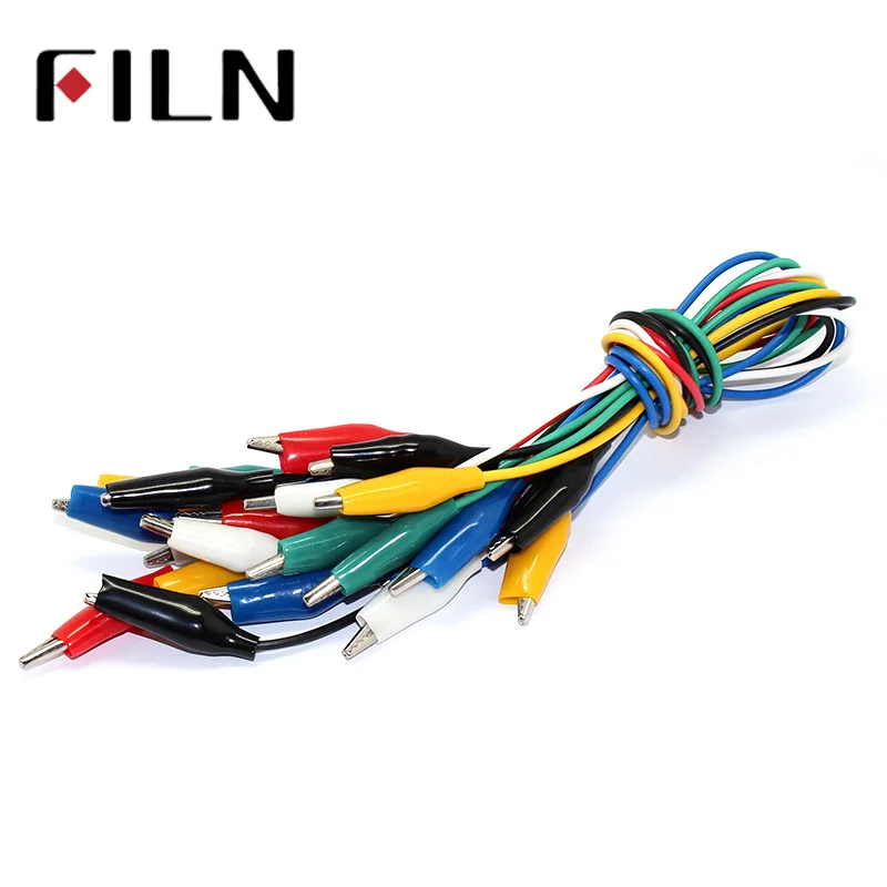 New 10pcs Alligator Clips Electrical DIY Test Leads Alligator Double-ended Crocodile Clips Roach Clip Test Jumper Wire hoop clip