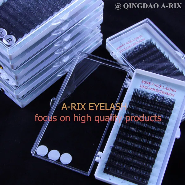 

0.15*C 8-15mm length 10pc/lot excellent quality A-RIX silk minky eyelash extensionsindividual eyelash Super Soft Makeup Tools