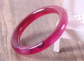 

Value affordable natural Brazilian agate bracelet round purple chalcedony bracelet dyed red rose