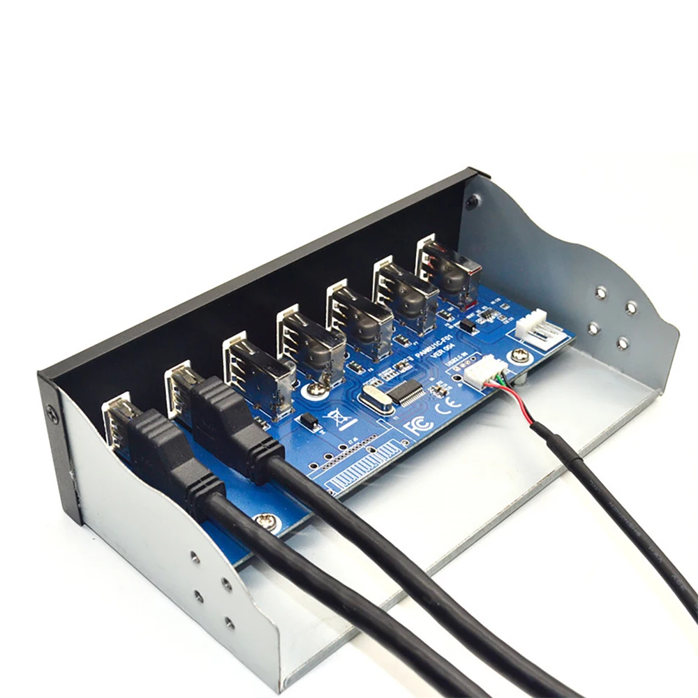 AEROFARA 7 портов USB 3 0 + USB2.0 быстрая зарядка 5 25 дюймовая флоппи панель с адаптером