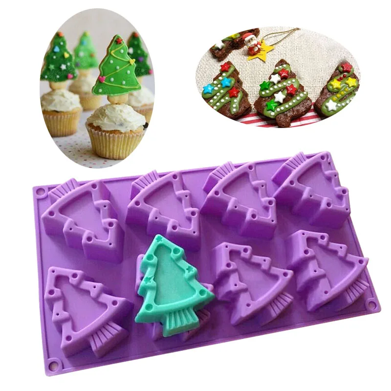 Christmas Tree Silicone Cake Molds Pastry Baking Tools Soap Candle Mold