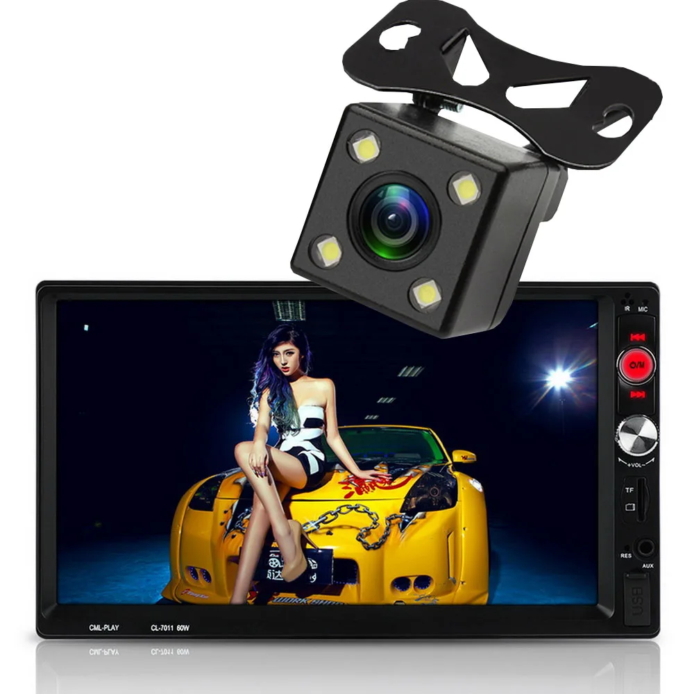 Bluetooth Сенсорный экран MP5 Авторадио мультимедийный плеер 2DIN стерео mirrorlink USB TF FM Cam 2 din 2 din автомобиля Радио 7 "HD