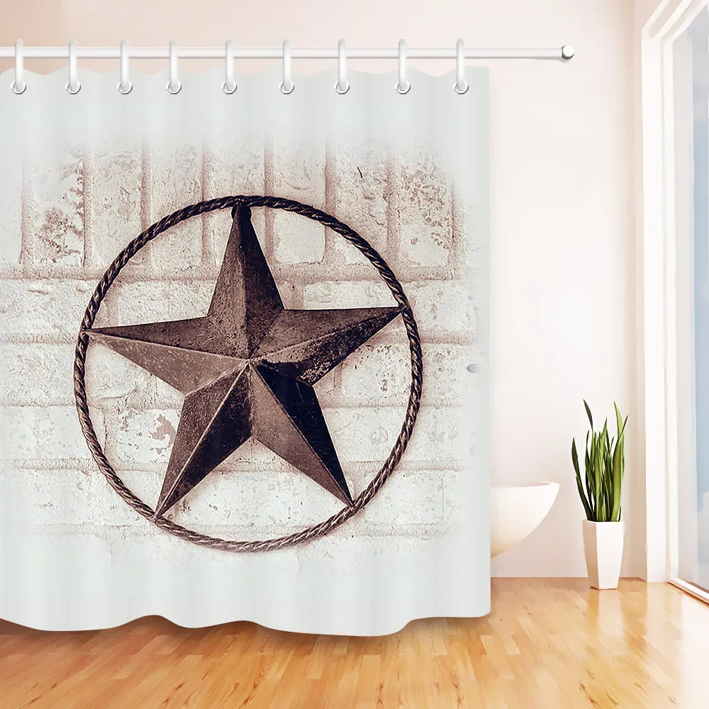 Polyester Fabric Old Rustic Wood Shower Curtain Liner Set Bathroom Mat 12 Hooks 