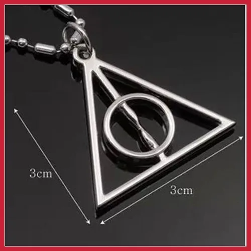 cheapnium 1pcs Silver Tone The Deathly Hallows Triangle Charm Pendant Chain Necklace Hot | Электронные компоненты и