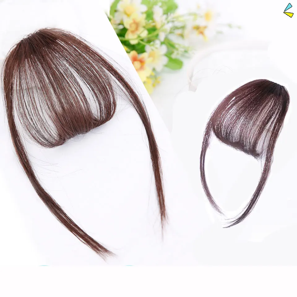 Neat Front False Fringe Clip In Bangs Blunt Bangs Mini Clip In Hair
