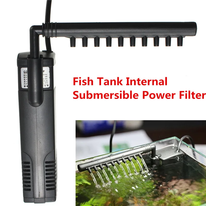 3W 300L/H Internal Aquarium Filter Submersible Pump With Rain Spray Bar