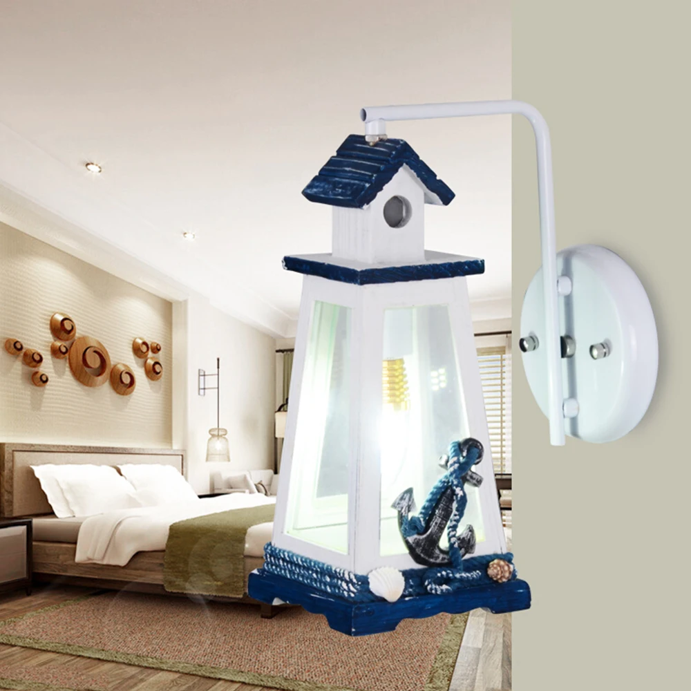 

Children's Lighthouse  Led Wall Lamp Mediterranean Children Room Wall Lamp Led E14 Entrance Lamp 110V-220V Wall Led Light