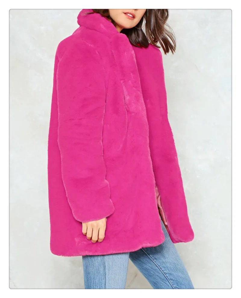 2018 fashion Europe and the United States popular plush coat jacket fur warm jacket female wild jacket autumn and winter new (5)