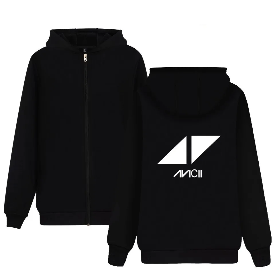 

DJ Singer Avicii zipper hoodie men women unisex Casual long sleeve Jacket Coat fashion hip hop hoodies sweatshirt brand clothes