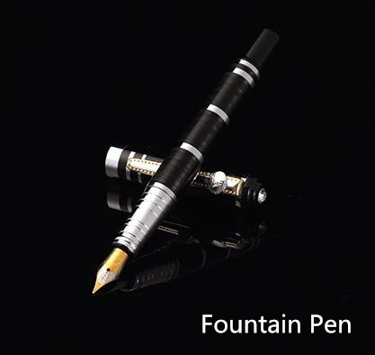 Onisidus классический Montel черная нить оплетка ручка черный лак металлическая авторучка 36 г бизнес mb Подарки белый камень сверху - Цвет: Fountain pen