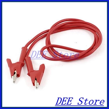 

3.3ft Long Red Multimeter Power Supply Alligator Clip Test Lead Cable
