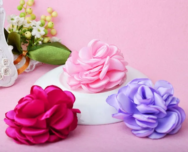 Классические корейские модные аксессуары для волос с цветами цветок из текстиля заколка для волос для женщин SF434